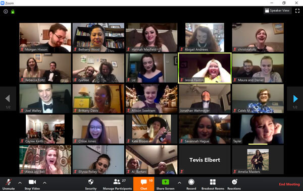 Honors students meet on Zoom