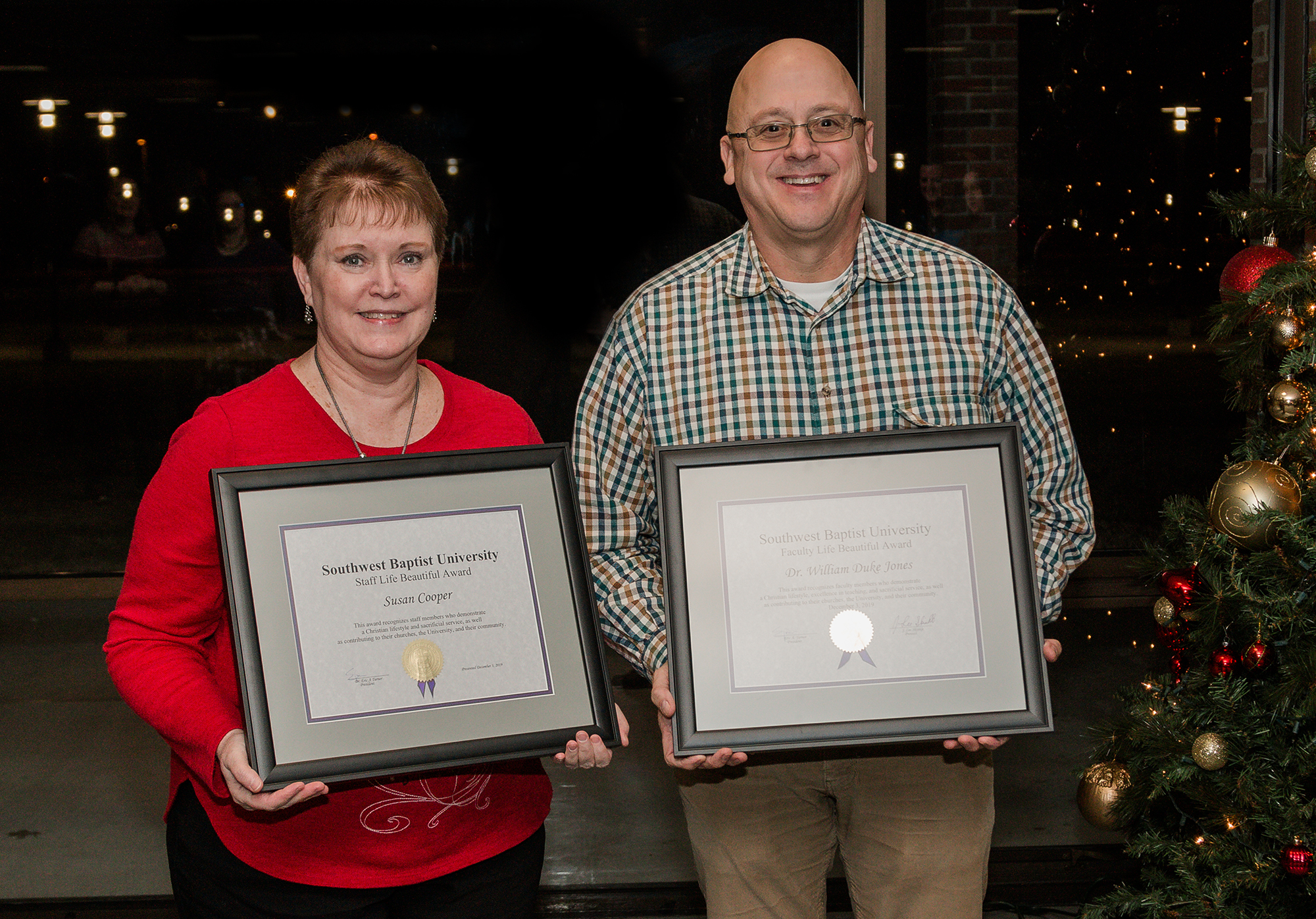 Susan Cooper and Duke Jones received Life Beautiful awards