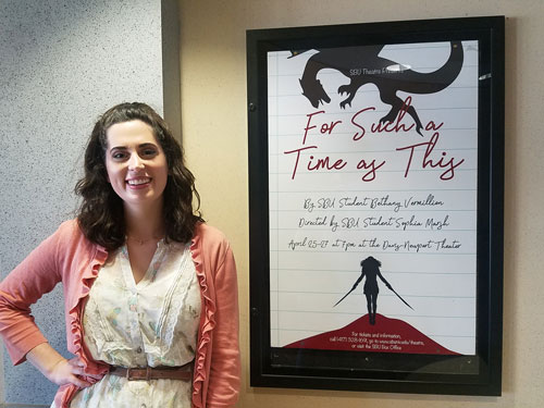 SBU senior Bethany Vermillion is the playwright for "For Such a Time as This."