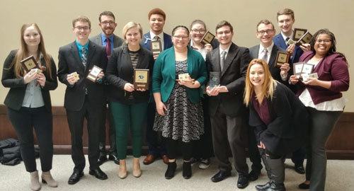 SBU's Speaking Bearcats finished third at the Gorlok Gala debate tournament.