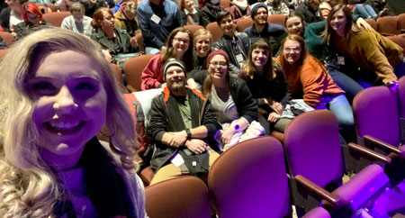 SBU Theatre students watch a performance