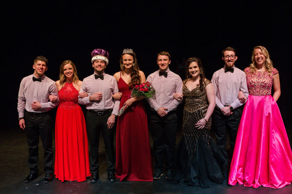Mr. and Miss Southwest winners Parker Hall and Kailee Knudsen (center) are joined by the remaining candidates.