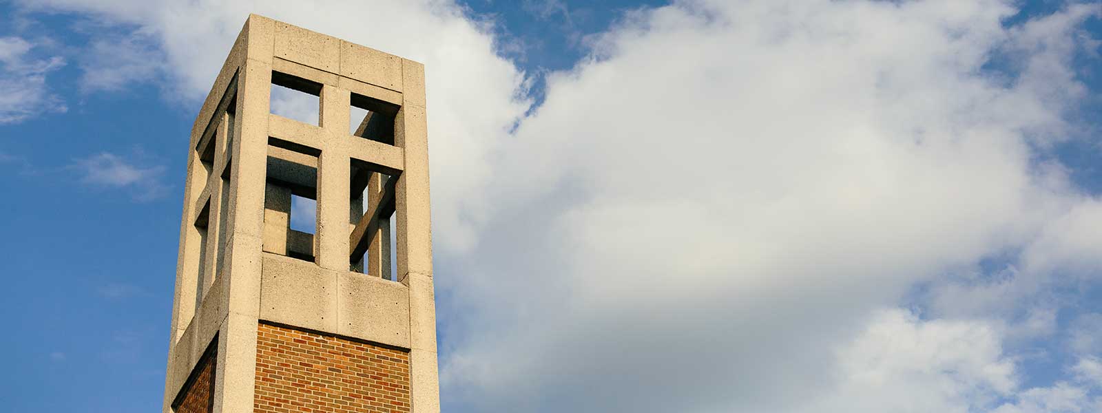 top of S-B-U bell tower against blue sky