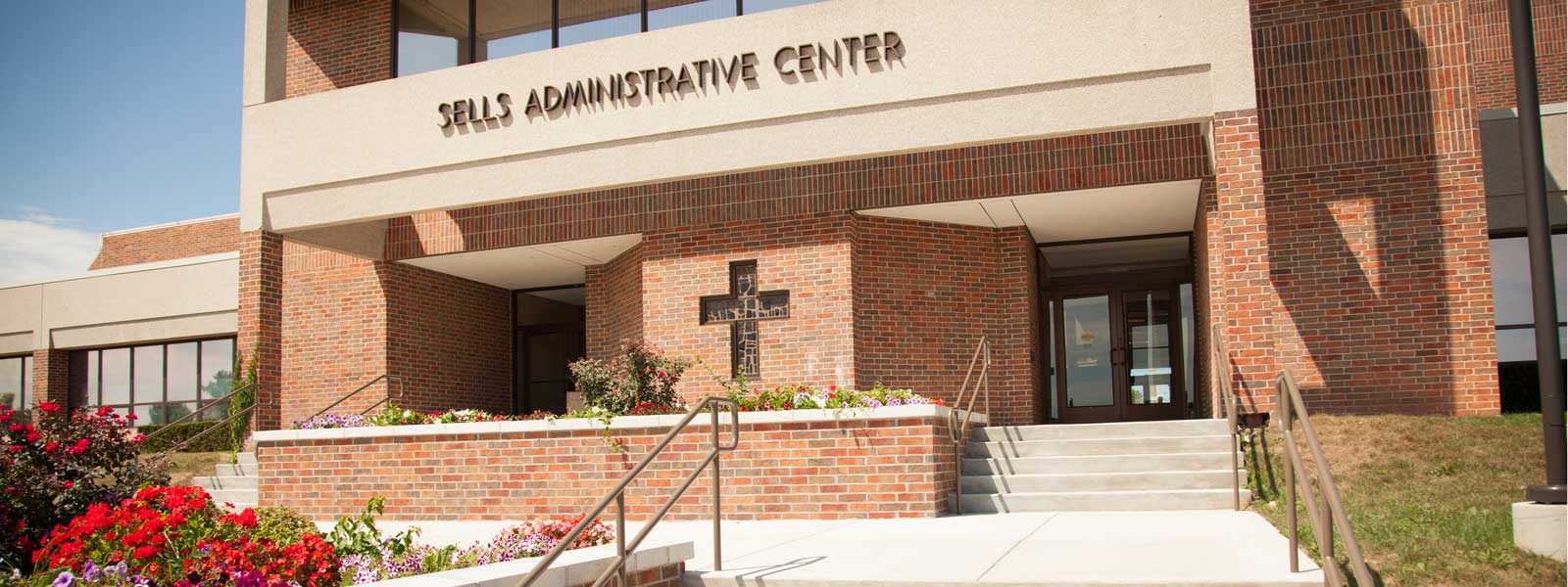 front entrance to Sells Administrative Building