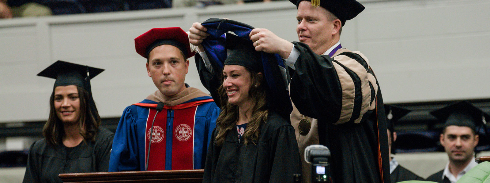 Business students working together on computer