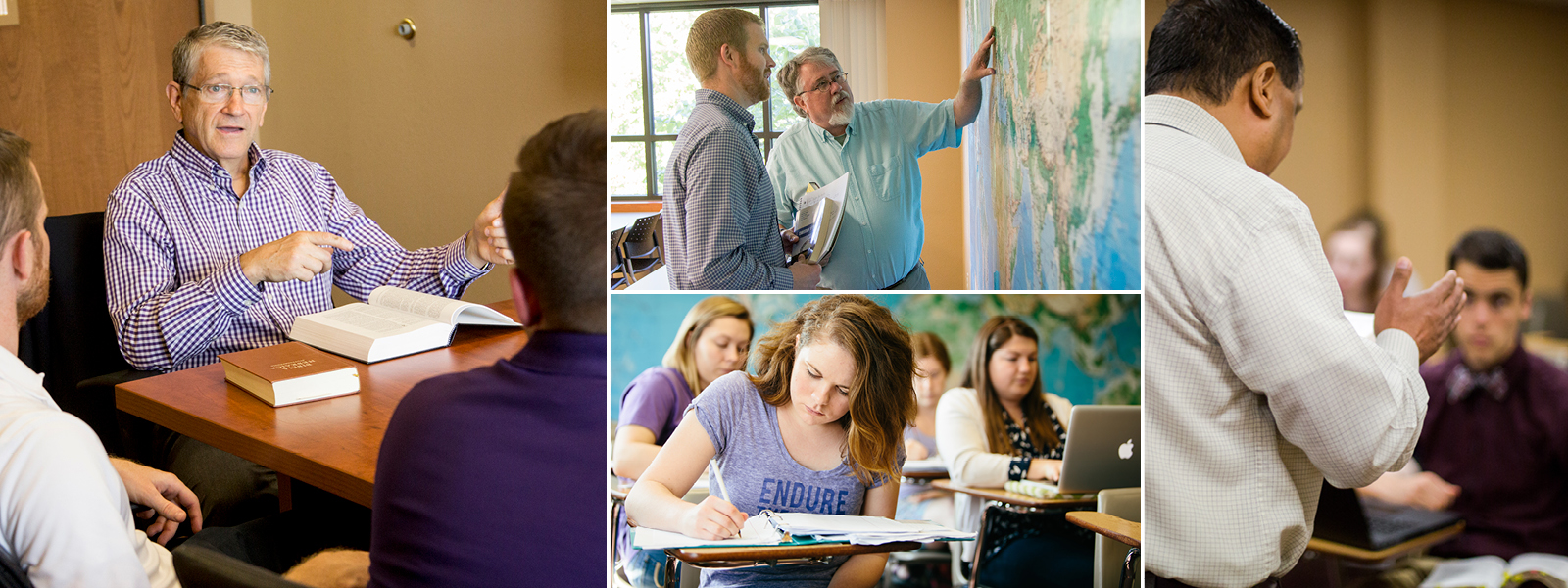 collage of photos of ministry and theology students and faculty