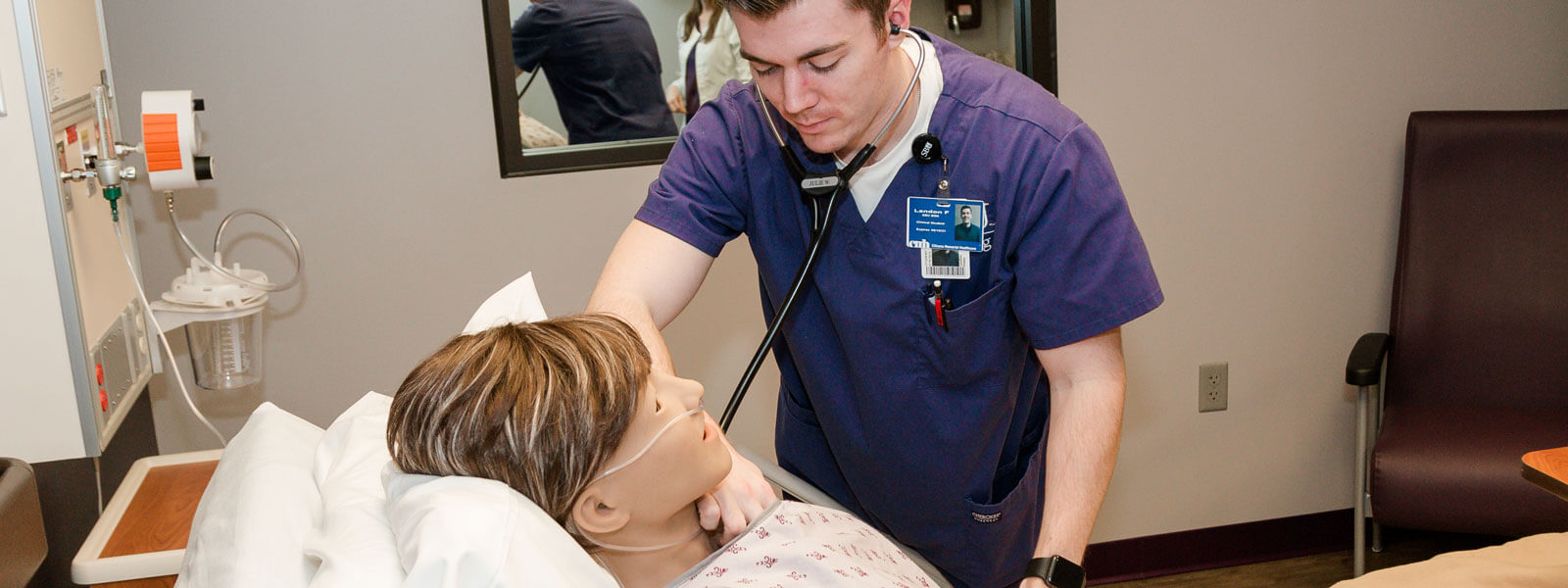 nursing students practice with IVs